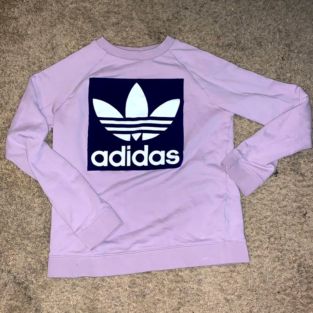 Purple Adidas Crew Neck